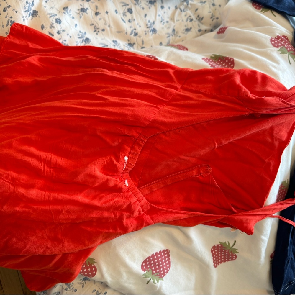 Open back red dress- free people